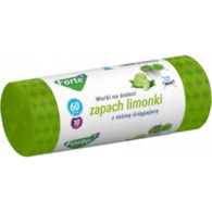 Worki na śmieci 60L op10 zielone ,zapachowe limonka , moletowane z taśmą LDPE