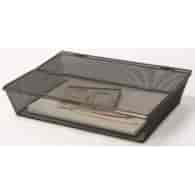 Pojemnik na dokumenty Q-CONNECT Office Set, metalowy, A4, zamykany, czarny