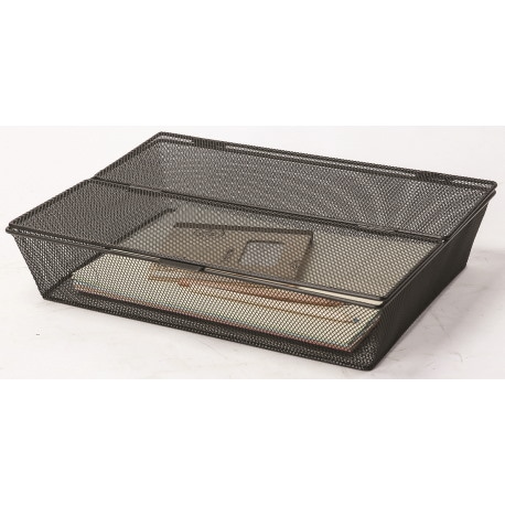 Pojemnik na dokumenty Q-CONNECT Office Set, metalowy, A4, zamykany, czarny