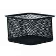 Pojemnik na spinacze Q-CONNECT Office Set, metalowy, kwadrat, czarny