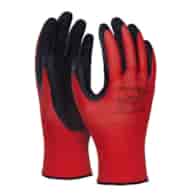 Rękawice DONAU SAFETY PU Black, kat. II, rozm. 10, czarne