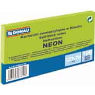 Bloczek samoprzylepny DONAU, 127x76mm, 1x100 kart., neon, zielony