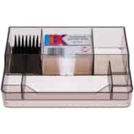 Przybornik biurowy duży transparentny dymny KBK 230mmx170mmx50mm