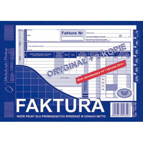 Faktura A5 (pełna oryg.+2k)