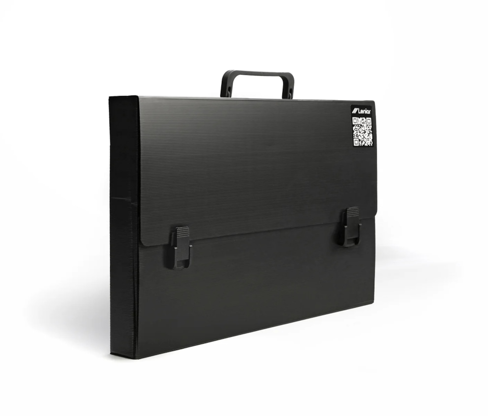 Teczka na rysunki  CZARNA    B4-G   (360 x 255 x 55 mm)