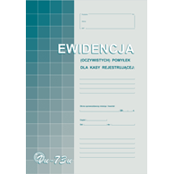 Ewid.(oczyw.)pomyłek z kasy rej.A4