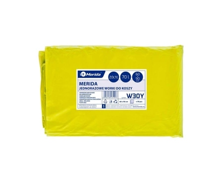 Worki na śmieci Merida  70l 50szt W30Y żółte