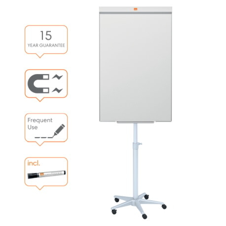 Flipchart mobilny magnetyczny ze stali lakierowanej Nobo Classic