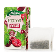 Herbata ziołowa Herbapol Zielnik Polski pokrzywa z wiśnią  20 saszetek x 1,5 g