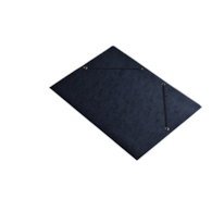 Teczka preszpanowa A4 z gumką na rogach, czarna KBK