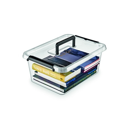 Pojemnik do przechowywania MOXOM Simple box, 12,5l, z rączką, transparentny