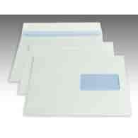 Koperty białe C5 HK db okno prawe 162x229mm poddruk niebieski 80g 500 szt.