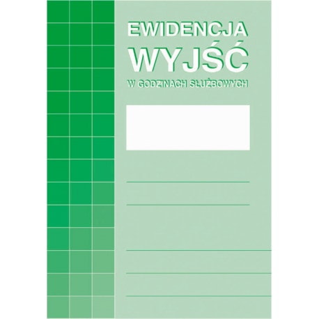 Ewidencja wyjść w godzinach służb.