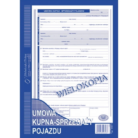Umowa kupna-sprzedaży pojazdu(wiel)
