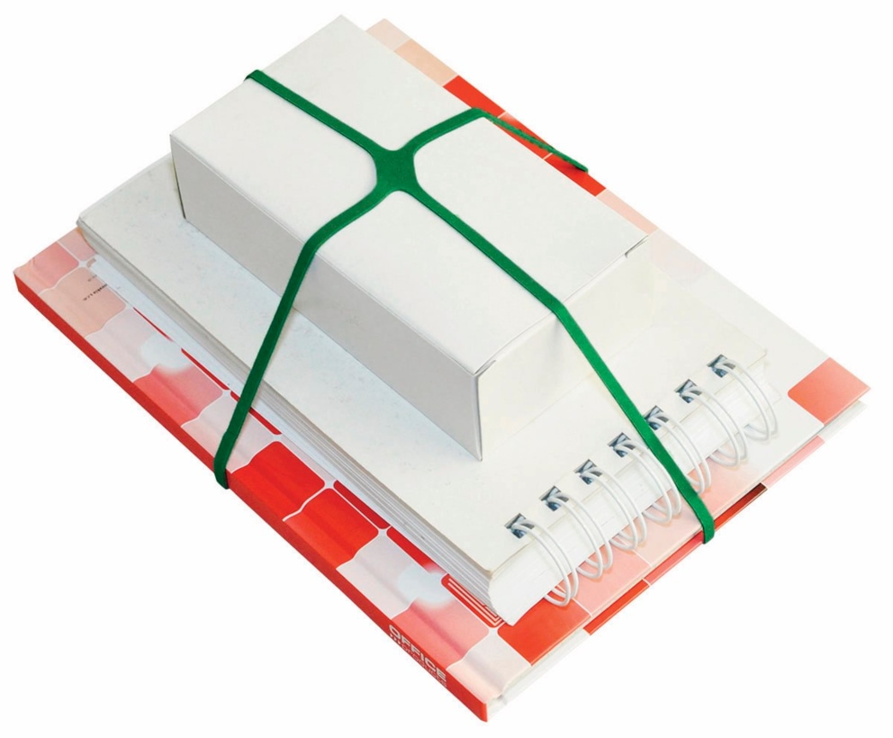Gumki krzyżowe OFFICE PRODUCTS, średnica 100mm, 1,5x4mm, 60% kauczuku, 1000g, zgrzewka, zielone
