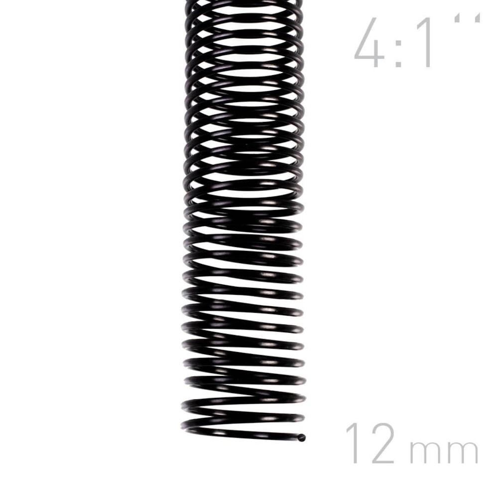 Grzbiet do bindownic 12mm 100 czarne spirala O Coil OPUS