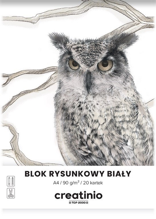 Blok rysunkowy TOP  CREATINIO A4/20K 90g biały