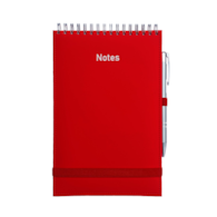Notes A5 Vivella na spirali z gumką czerwony