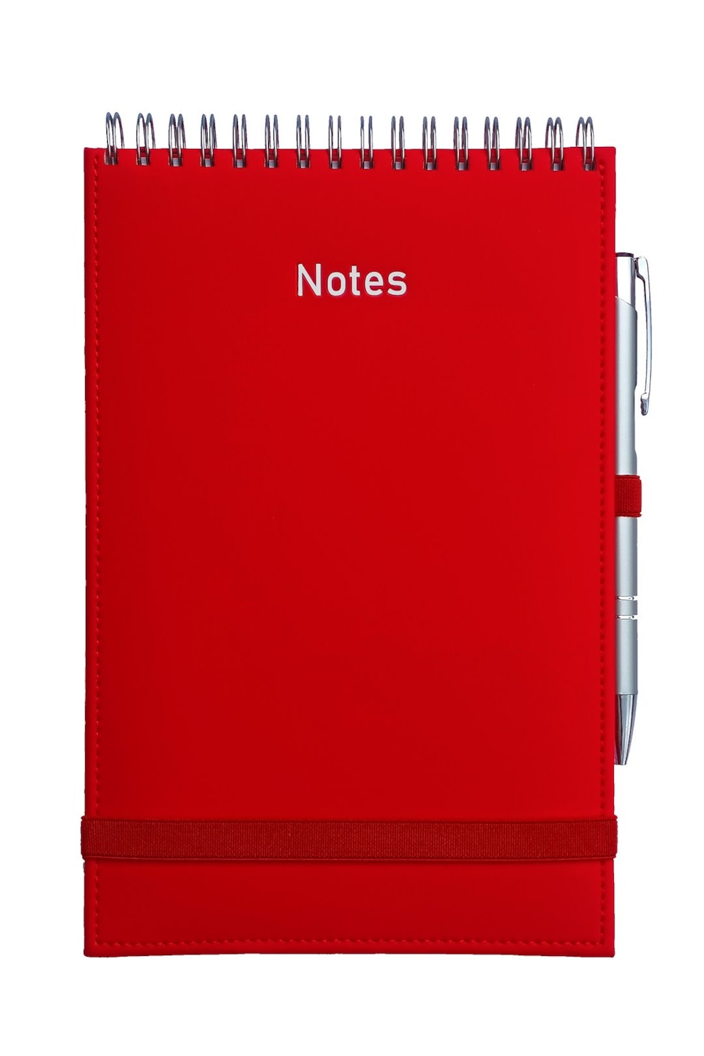 Notes A5 Vivella na spirali z gumką czerwony