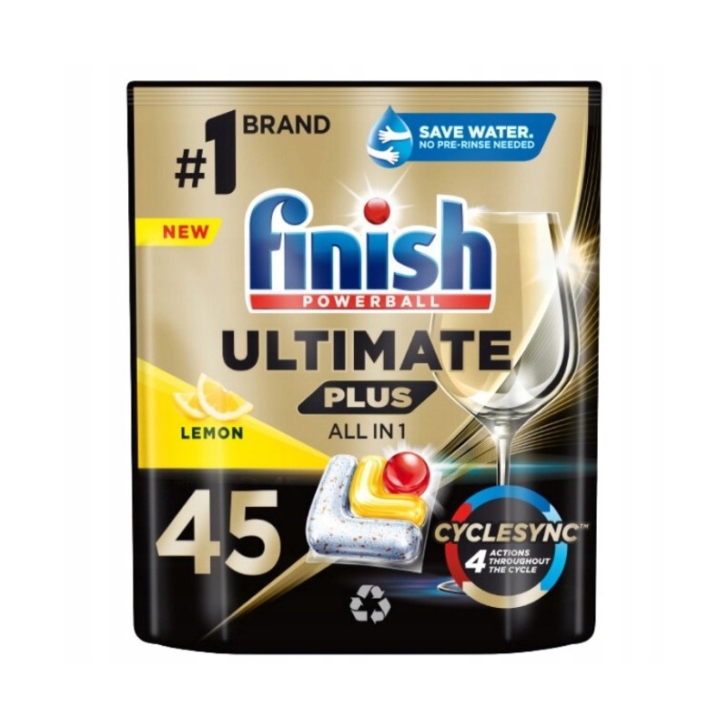 Kapsułki do zmywarki FINISH Ultimate PLUS ALL IN 1 Lemon op 45szt