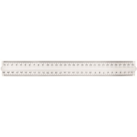 Linijka z uchwytem DONAU, 30cm, zawieszka, transparentna