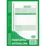 Przepustka materiałowa A5 oryginał + 1 kopia 80 k, MIP 322-3