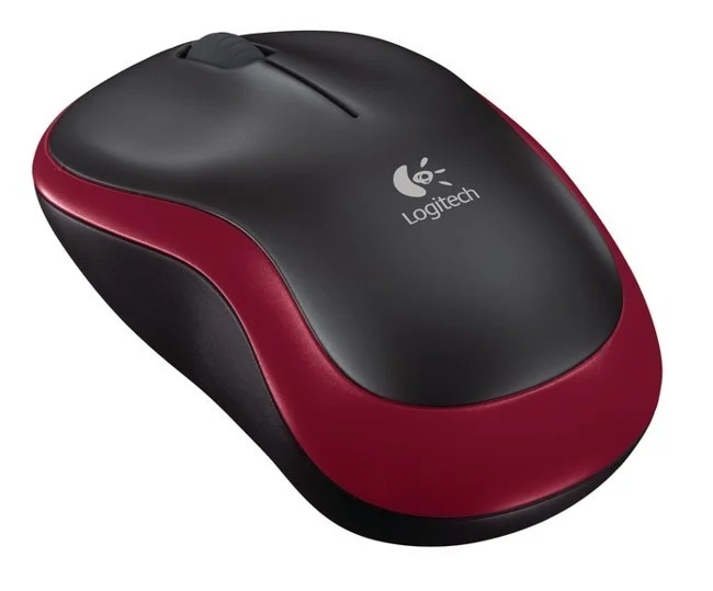 Mysz LOGITECH  bezprzew  M185 czerwono-czarna