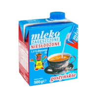 Mleko GOSTYŃ, zagęszczone, niesłodzone, 0,5 l