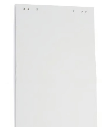 Blok do flipchartów gładki 50k  biały KBK 1000x650