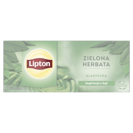 Herbata LIPTON zielona, klasyczna, 20 torebek