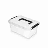 Pojemnik do przechowywania MOXOM Simple box, 4,5l, z rączką, transparentny