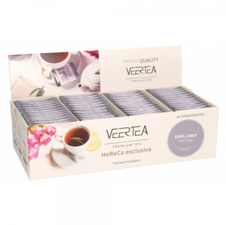 Herbata czarna Veertea Earl Grey 100 kopert kartonik