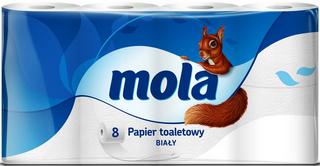 PAPIER TOALETOWY MOLA Niebieski Dekor A'8 BIAŁY