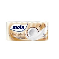 Papier toaletowy  biały MOLA Sensitive Mleczko kokosowe