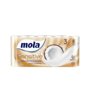 Papier toaletowy  biały MOLA Sensitive Mleczko kokosowe