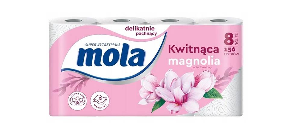 Papier toaletowy Mola white magnolia delikatnie pachnący 8 rol./opak.
