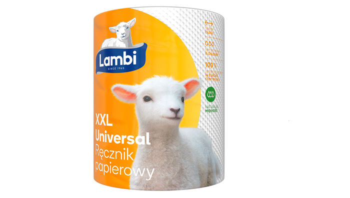 Ręcznik papierowy Lambi XXL Universal celuloza 2 warstwy 80 m