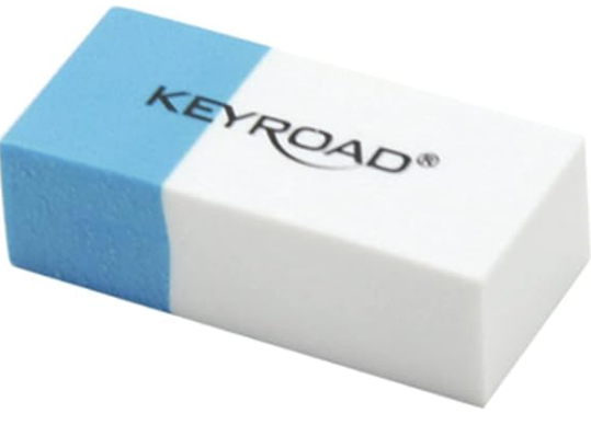 Gumka uniwersalna KEYROAD Exraser, pakowane na displayu, biała