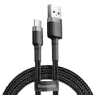 Kabel USB do USB-C Cafule 2A 3m szaro-czarny BASEUS