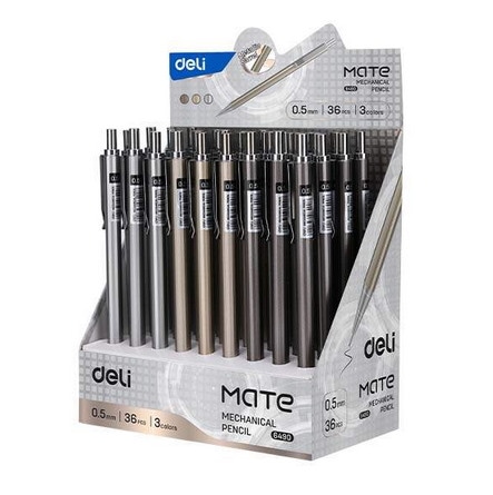 DELI OŁÓWEK AUTOMATYCZNY 0,5MM MIX KOL E6490