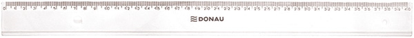 Linijka DONAU, 40cm, transparentna