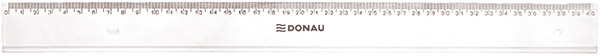 Linijka DONAU, 40cm, transparentna