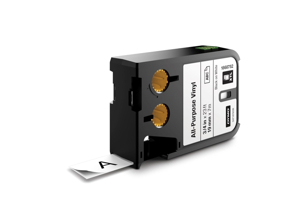 Dymo XTL uniwersalne taśmy winylowe 3/4  (19 mm) - czarne na białym
