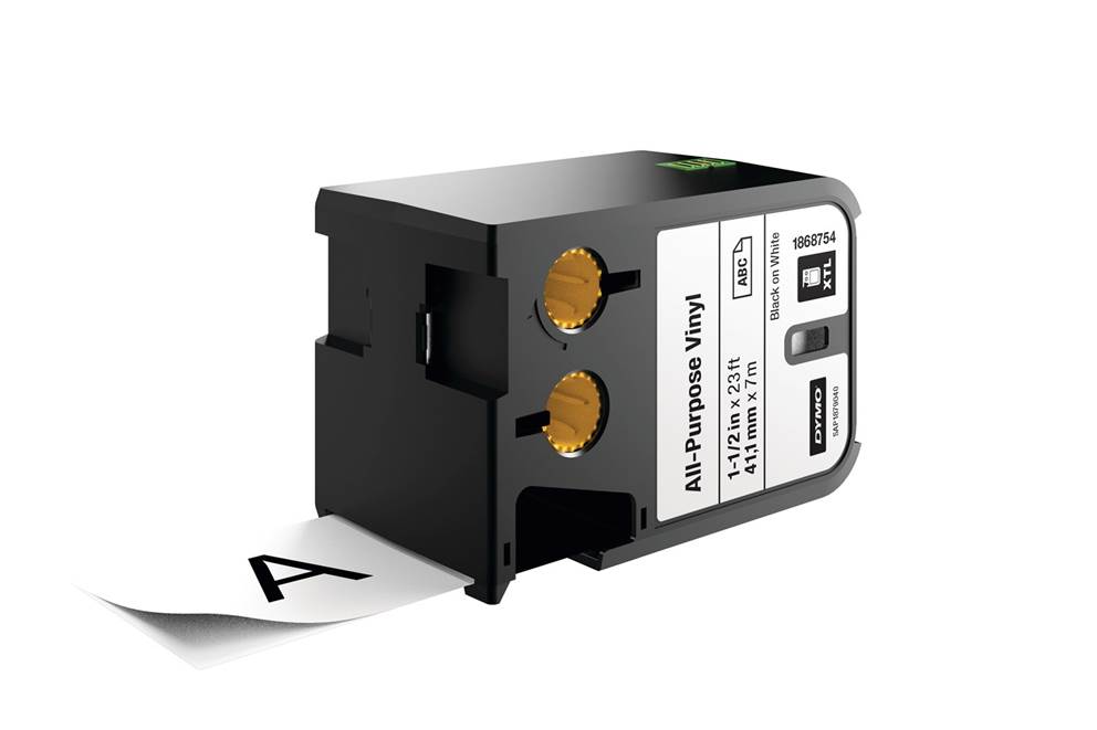 Dymo XTL uniwersalne taśmy winylowe 1-1/2  (41 mm) - czarne na białym