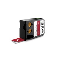 Dymo XTL uniwersalne taśmy winylowe 1  (24 mm) - białe na czerwonym
