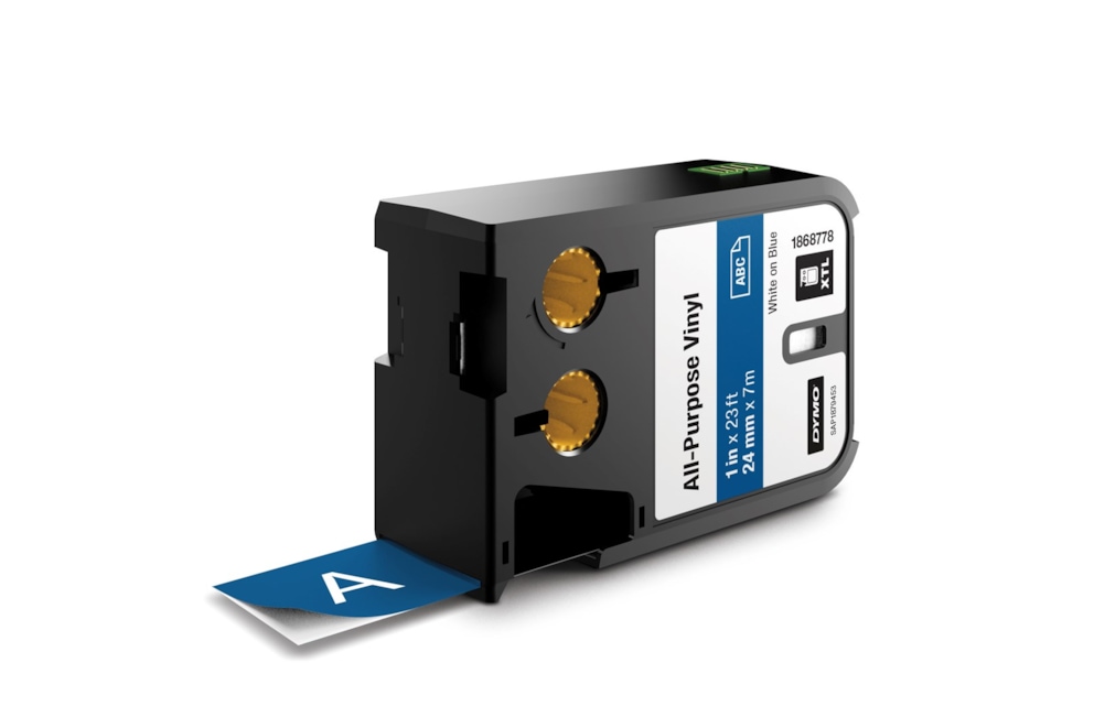 Dymo XTL uniwersalne taśmy winylowe 1  (24 mm) - białe na niebieskim