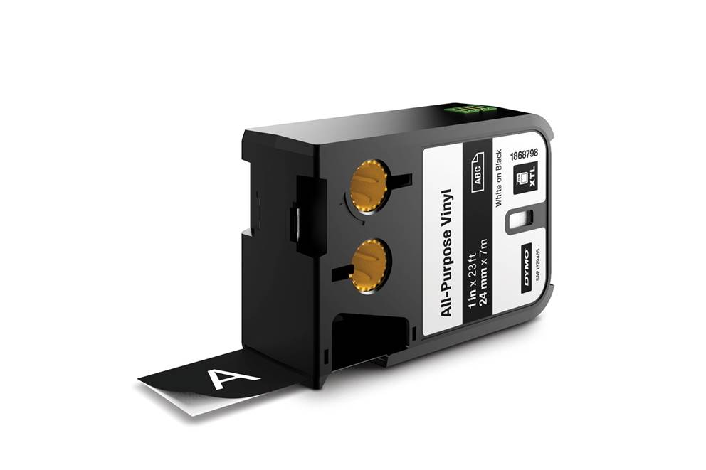 Dymo XTL uniwersalne taśmy winylowe 1  (24 mm) - białe na czarnym