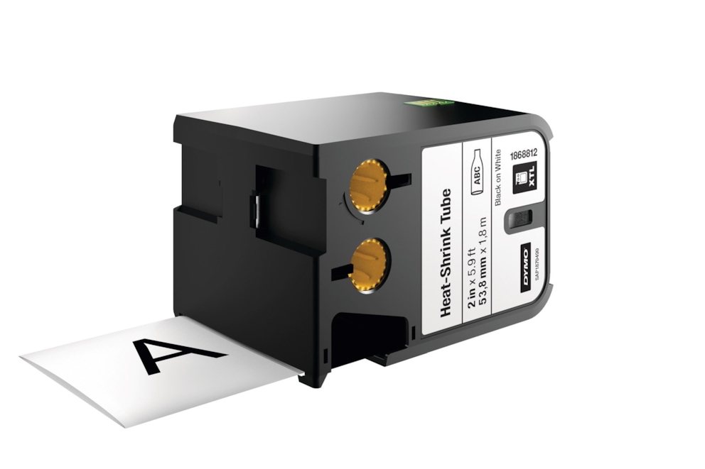 Dymo XTL rurki termokurczliwe 2  (54 mm) - czarne na białym