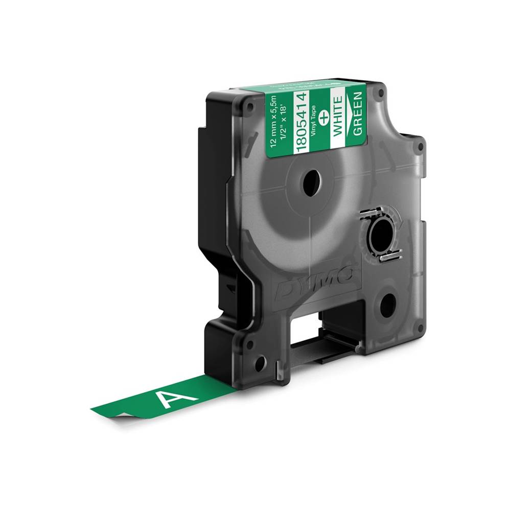 RHINO taśma winylowa 12 mm biała na zielonym