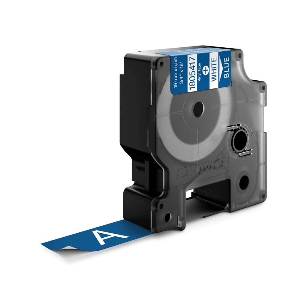 RHINO taśma winylowa 19mm biała na niebieskim